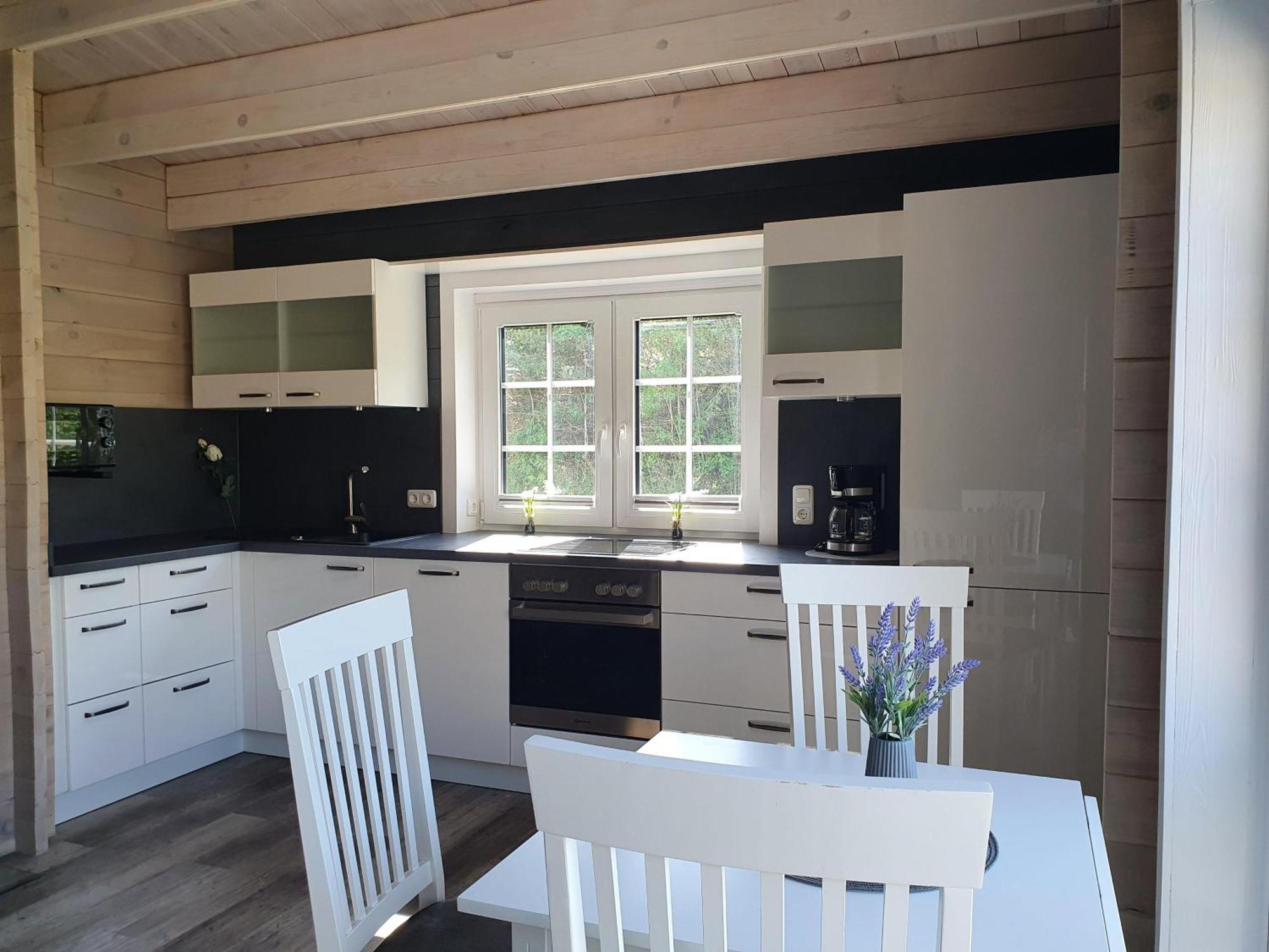 Idyllisches-Blockbohlenhaus-Mit-Eigenem-Garten-Und-Sauna-Zum-Wohlfuehlen Martensrade Eksteriør bilde